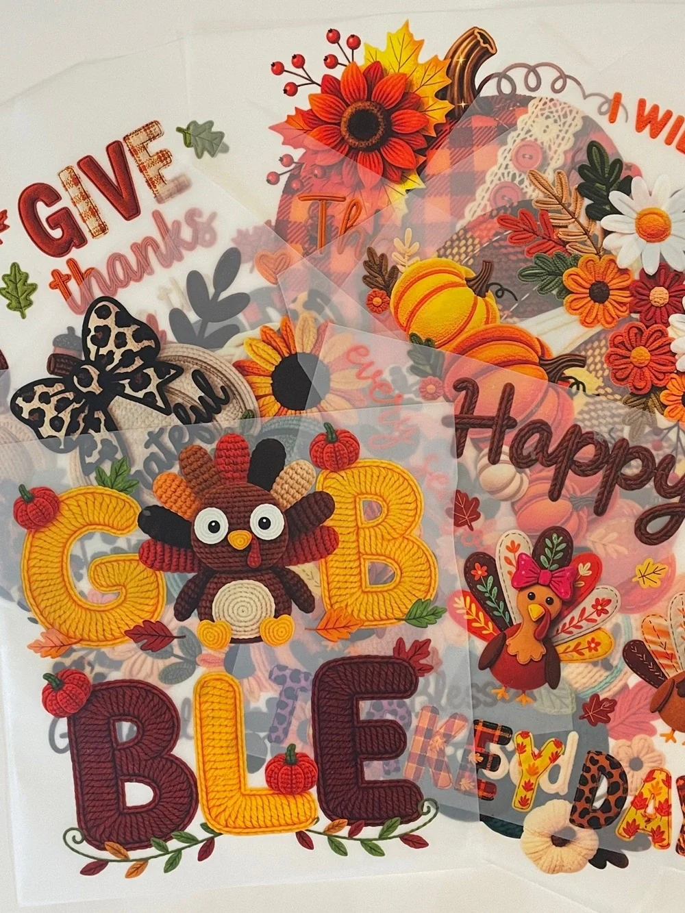 New Lot 30 Thanksgiving Fall Iron On Transfers DIY T-Shirts